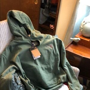 Green Hoodie with Embroidered Logo